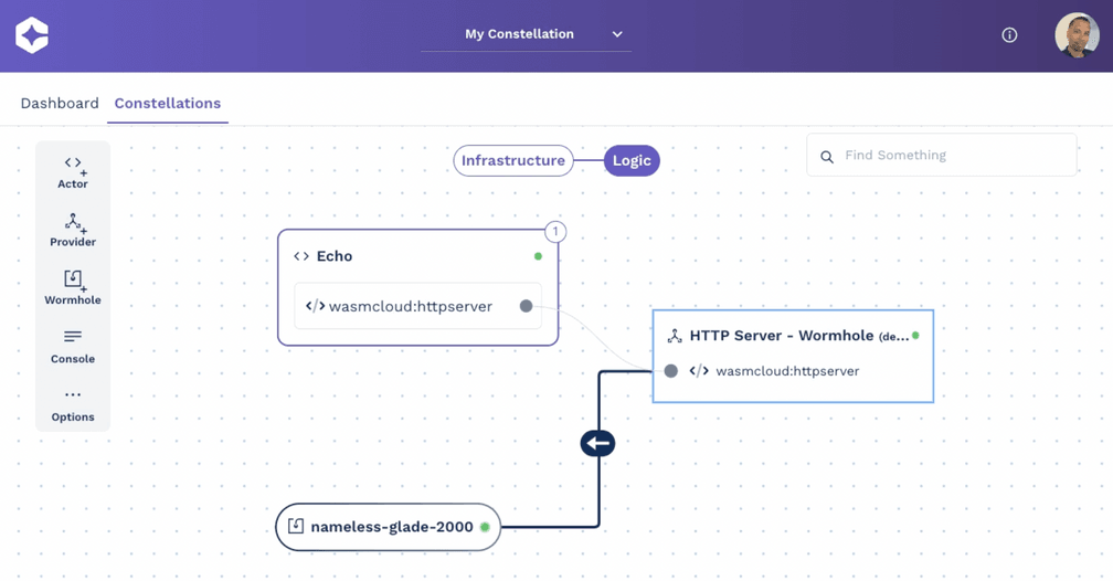 Cosmonic dashboard screenshot